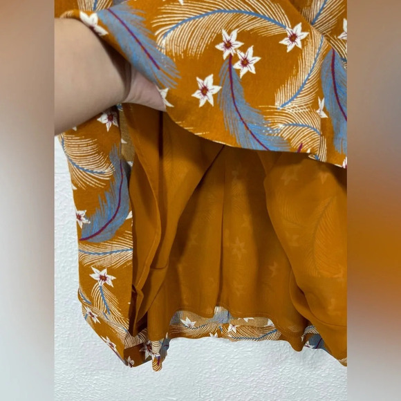 & Other Stories Ruched Floral Mini Dress in Orange Women’s US 2 Summer Spring - Picture 7 of 15